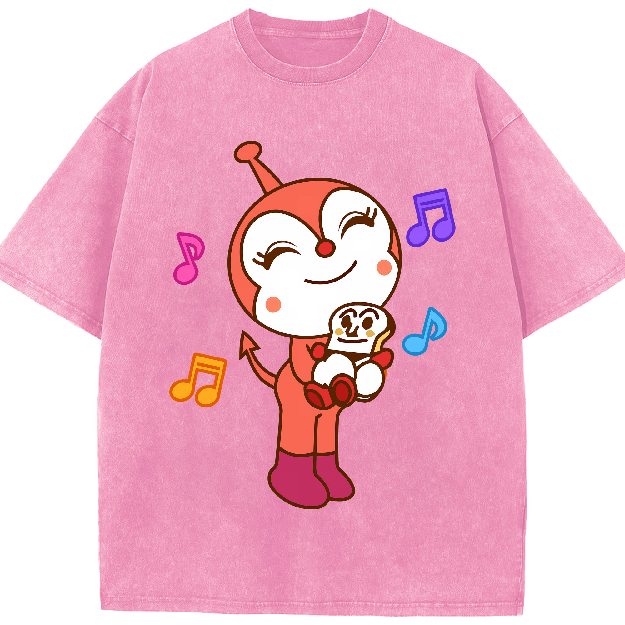 （画像用） アンパンマン Anpanman 綿100% ヴィンテージ風 半袖Tシャツ（フロントプリント）